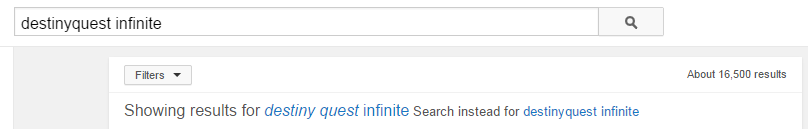 DestinyQuest Infinite youtube search